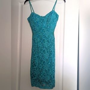 B. Darlin aqua cocktail dress